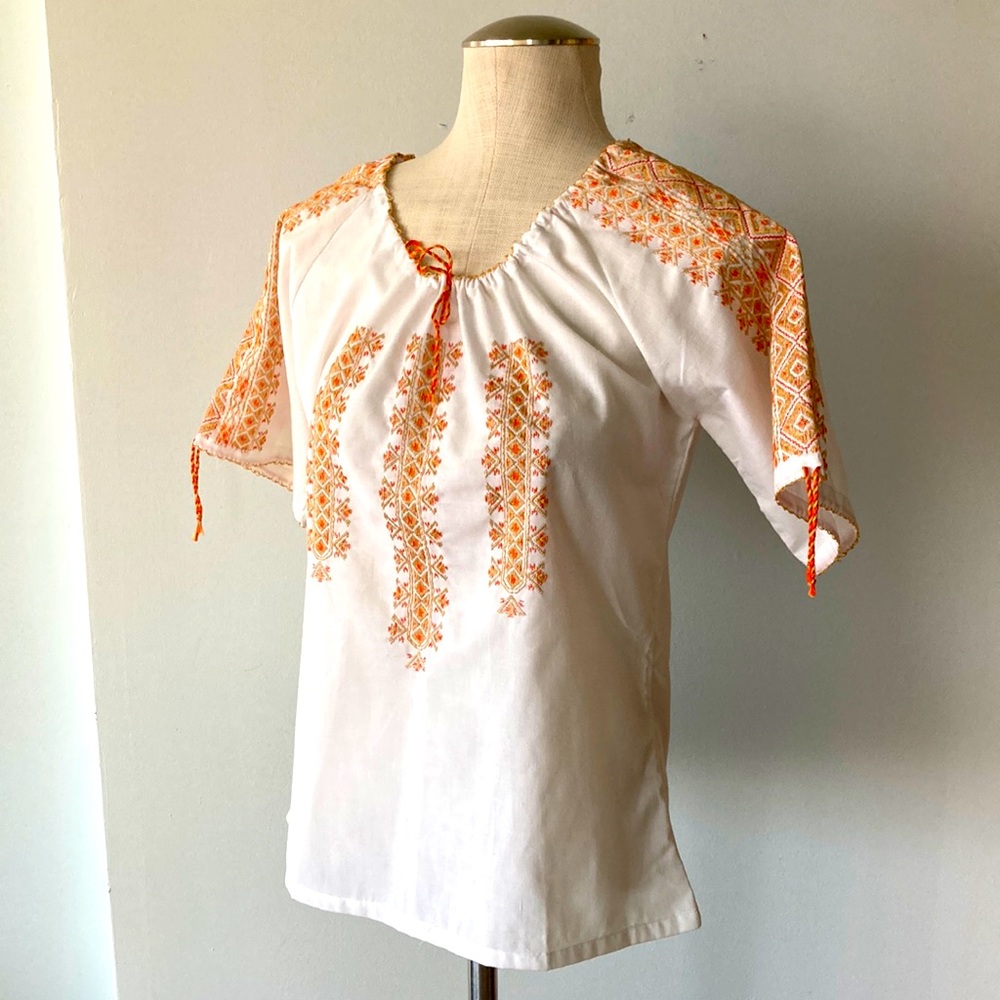 Embroidered peasant blouse size small
